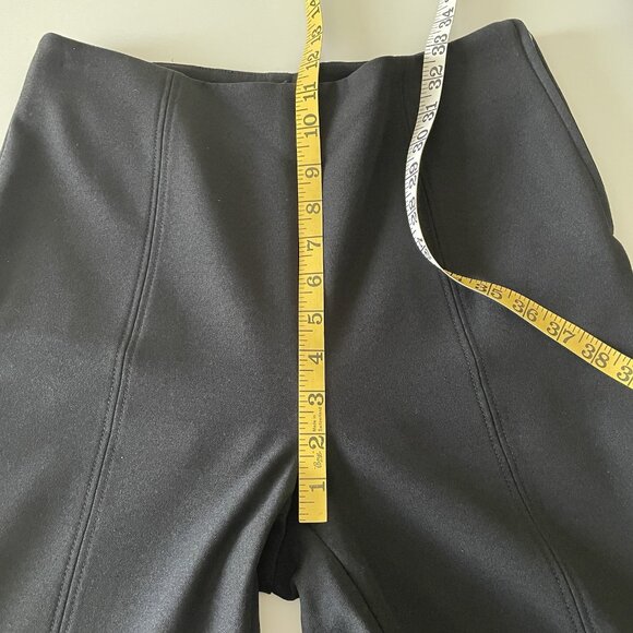 A.L.C. Pants Drew Size 4 Black Front Seam Crop Flare Knit Stretchy Kick Flare - Picture 6 of 11